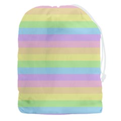 Cute Pastel Rainbow Stripes Drawstring Pouch (3xl) by Ket1n9