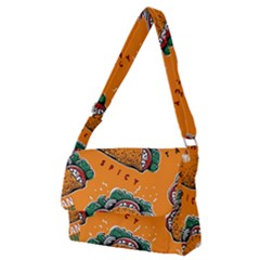 Seamless Pattern With Taco Full Print Messenger Bag (m) by Ket1n9