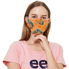 Seamless Pattern With Taco Fitted Cloth Face Mask (adult) by Ket1n9