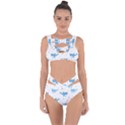 Seamless Pattern With Cute Sharks Hearts Bandaged Up Bikini Set  View1