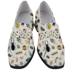 Insect Animal Pattern Women s Chunky Heel Loafers by Ket1n9