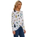 Insect Animal Pattern Long Sleeve Crew Neck Pullover Top View3