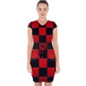 Black And Red Backgrounds- Capsleeve Drawstring Dress  View1