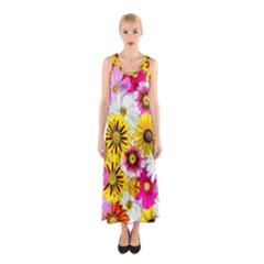 Flowers Blossom Bloom Nature Plant Sleeveless Maxi Dress by Hannah976