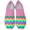 Easter Chevron Pattern Stripes Men s Slip On Sneakers View1