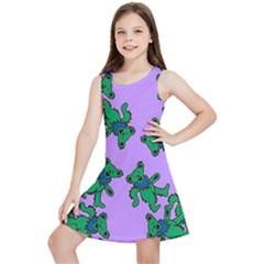 Grateful Dead Bears Kids  Lightweight Sleeveless Dress by Cendanart