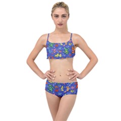 Grateful Dead Bears Pattern Layered Top Bikini Set by Cendanart