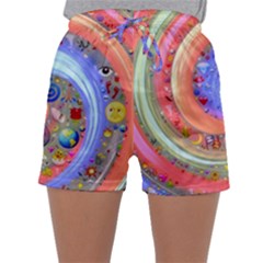 Swirl Vortex Emoji Cyclone Motion Sleepwear Shorts by Paksenen