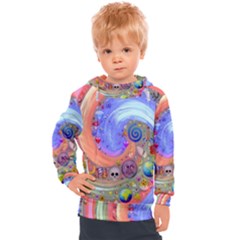 Swirl Vortex Emoji Cyclone Motion Kids  Hooded Pullover by Paksenen