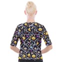 Mental Emojis Emoticons Icons Cropped Button Cardigan View2