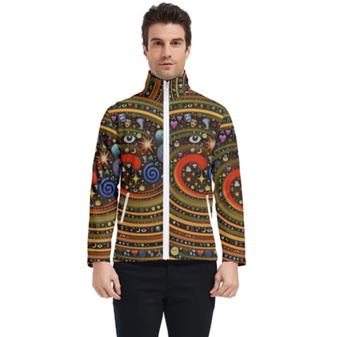 Swirl Vortex Emoji Cyclone Motion Art Men s Bomber Jacket by Paksenen