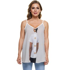 Untitled Design Casual Spaghetti Strap Chiffon Top by wishwell