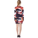 Tree Lake Bird V-neck Bodycon Long Sleeve Dress View2