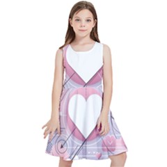 Heart Love Minimalist Design Kids  Skater Dress by Bedest