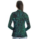 Circuits Circuit Board Green Drape Collar Cardigan View2