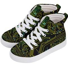 Circuits Circuit Board Yelow Kids  Hi-top Skate Sneakers by Ndabl3x