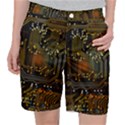 Circuits Circuit Board Orange Technology Women s Pocket Shorts View1