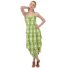 Christmas Green Tree Background Layered Bottom Dress by Cendanart