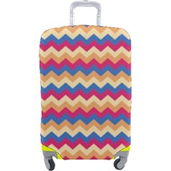 Zigzag Pattern Seamless Zig Zag Background Color Luggage Cover (large) by Ket1n9