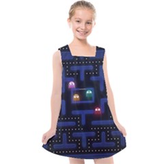 Retro Games Kids  Cross Back Dress by Cendanart