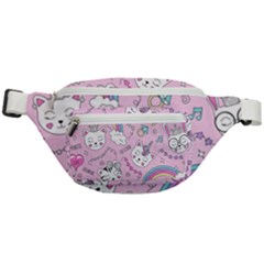 Beautiful Cute Animals Pattern Pink Fanny Pack by Grandong