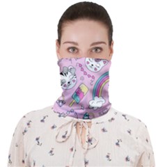 Beautiful Cute Animals Pattern Pink Face Covering Bandana (adult) by Grandong