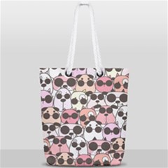 Cute Dog Seamless Pattern Background Full Print Rope Handle Tote (small) by Grandong