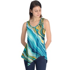 Painting Liquid Water Sleeveless Tunic by Grandong