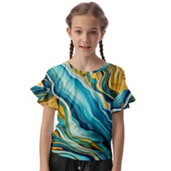 Painting Liquid Water Kids  Cut Out Flutter Sleeves by Grandong