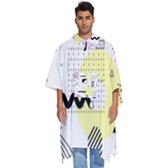 Graphic Design Geometric Background Men s Hooded Rain Ponchos by Bedest