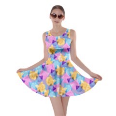 Candy Color Meow Colorful Space With Cats Saturn And Stars Skater Dress by CoolDesigns