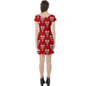 I Love You Red Pink Cute Pink Valentine Day Pattern Cute Hearts Short Sleeve Skater Dress View2