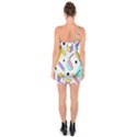 Tridimensional Pastel Shapes Background Memphis Style One Shoulder Ring Trim Bodycon Dress View2