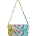 Tridimensional Pastel Shapes Background Memphis Style Removable Strap Clutch Bag View1