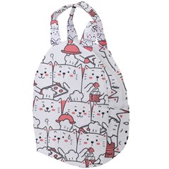 Cute Cat Chef Cooking Seamless Pattern Cartoon Travel Backpack by Bedest