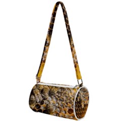 Honeycomb With Bees Mini Cylinder Bag by Bedest