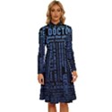 Doctor Who Tardis Long Sleeve Shirt Collar A-Line Dress View1