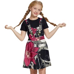 Skull Flowers American Native Dream Catcher Legend Kids  Apron Dress by Bedest