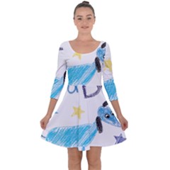 It s A Boy Quarter Sleeve Skater Dress by morgunovaart