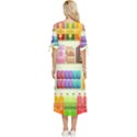 Supermarket Shelf Products Snacks Bow Sleeve Chiffon Midi Dress View4