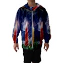 Christmas Lighting Candles Kids  Hooded Windbreaker View1