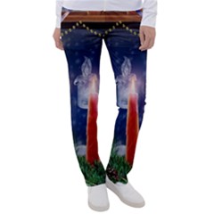 Christmas Lighting Candles Women s Casual Pants by Cendanart