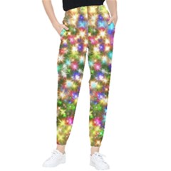 Star Colorful Christmas Abstract Women s Tapered Pants by Cendanart