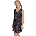 Psychodelic Absract Kids  Sleeveless Tiered Mini Dress View2