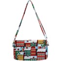 Christmas Background Design House Removable Strap Clutch Bag View2