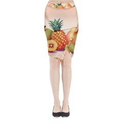 Fruit Pattern Apple Abstract Food Midi Wrap Pencil Skirt by Proyonanggan