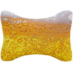 Liquid Bubble Drink Beer With Foam Texture Seat Head Rest Cushion by Cemarart