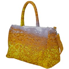 Liquid Bubble Drink Beer With Foam Texture Duffel Travel Bag by Cemarart