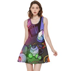 Graffiti Corazones Kingdom Saga Super Inside Out Reversible Sleeveless Dress by Cemarart