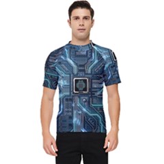 Circuit Board Motherboard Men s Short Sleeve Rash Guard by Cemarart